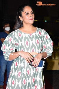 Anchor and Actress Anasuya Bharadwaj attending an Event