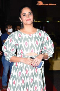 Anchor and Actress Anasuya Bharadwaj attending an Event