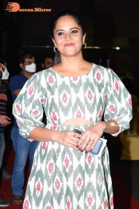 Anchor and Actress Anasuya Bharadwaj attending an Event