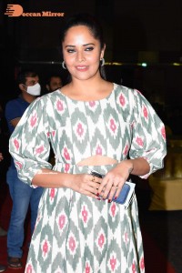 Anchor and Actress Anasuya Bharadwaj attending an Event