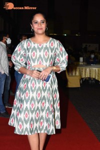Anchor and Actress Anasuya Bharadwaj attending an Event