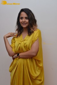 Anchor and Actress Anasuya Bharadwaj photoshoot in a yellow dress