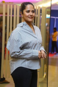 anchor and actress Anasuya Bharadwaj photoshoot in a shirt