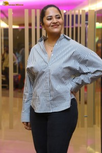 anchor and actress Anasuya Bharadwaj photoshoot in a shirt