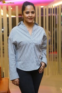 anchor and actress Anasuya Bharadwaj photoshoot in a shirt