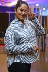 anchor and actress Anasuya Bharadwaj photoshoot in a shirt
