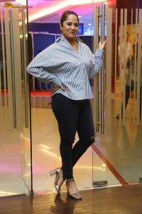 anchor and actress Anasuya Bharadwaj photoshoot in a shirt