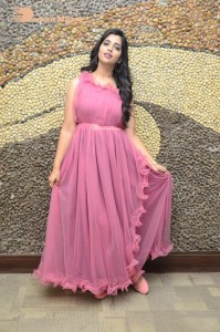 Anchor Syamala in a pink dress