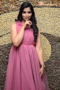 Anchor Syamala in a pink dress