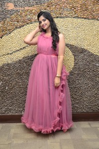 Anchor Syamala in a pink dress