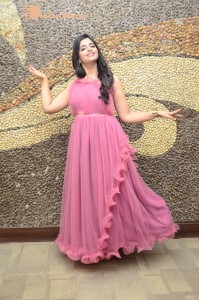 Anchor Syamala in a pink dress