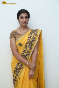 Telugu anchor syamala photoshoot in a yellow saree