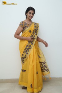Telugu anchor syamala photoshoot in a yellow saree