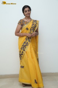 Telugu anchor syamala photoshoot in a yellow saree