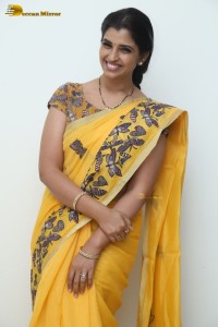 Telugu anchor syamala photoshoot in a yellow saree