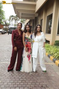 Karanvir Malhotra, Prajakta Koli, Priya Bapat, and Surveen Chawla promote their show Andhera on August 8, 2025