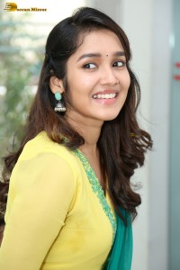 Indian actress anikha surendran in a yellow salwar kameez