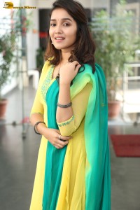 Indian actress anikha surendran in a yellow salwar kameez