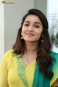 Indian actress anikha surendran in a yellow salwar kameez