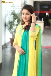 Indian actress anikha surendran in a yellow salwar kameez