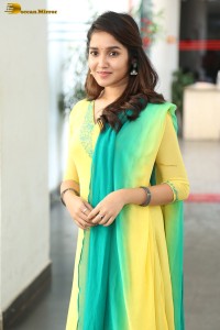 Indian actress anikha surendran in a yellow salwar kameez