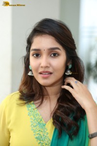 Indian actress anikha surendran in a yellow salwar kameez