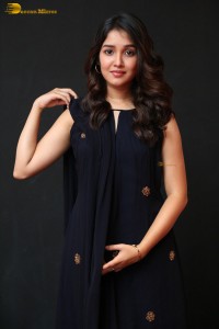 Indian actress anikha surendran in a black salwar dress