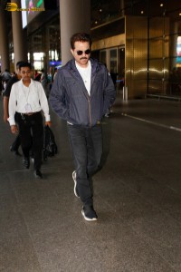 Bollywood Star Anil Kapoor spotted at Mumbai Airport on Dec 15, 2023