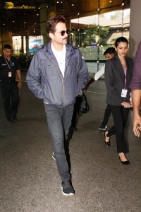 Bollywood Star Anil Kapoor spotted at Mumbai Airport on Dec 15, 2023