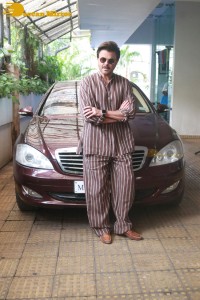 Anil Kapoor and his son Harsh Varrdhan Kapoor pose for pictures as part of promoting the movie Thar