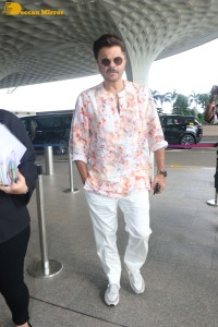 Anil Kapoor spotted in a colorful attire at Mumbai Airport