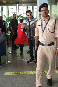 Bollywood star Anil Kapoor spotted at Mumbai Airport on April 10, 2024
