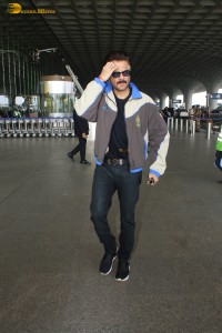 Bollywood star Anil Kapoor spotted at Mumbai Airport on April 10, 2024