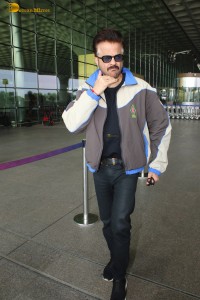 Bollywood star Anil Kapoor spotted at Mumbai Airport on April 10, 2024