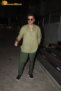 Anil Kapoor and Anupam Kher pose for pictures after seeing the movie RRR