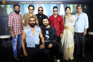 Animal Press Meet attended by Ranbir Kapoor, Rashmika Mandanna, Bobby Deol, Anil Kapoor, Sandeep Reddy Vanga, and Bhushan Kumar