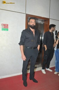 actors Bobby Deol and Anil Kapoor promote their film Animal at T-Series office