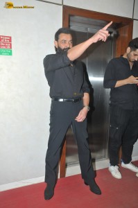 actors Bobby Deol and Anil Kapoor promote their film Animal at T-Series office