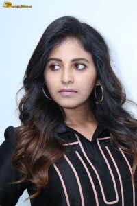 actress anjali sweet looks in a black dress