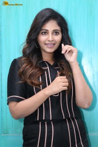actress anjali sweet looks in a black dress