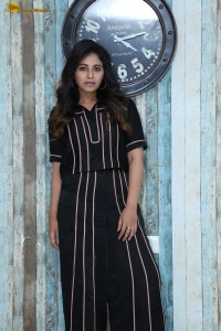 actress anjali sweet looks in a black dress