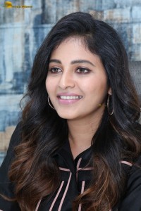actress anjali sweet looks in a black dress