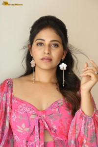 actress Anjali beautiful in a pink dress