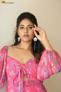 actress Anjali beautiful in a pink dress