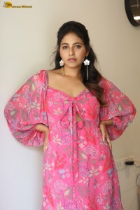 actress Anjali beautiful in a pink dress