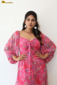 actress Anjali beautiful in a pink dress