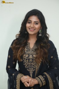 actress Anjali cute in a black salwar dress
