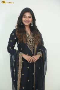 actress Anjali cute in a black salwar dress