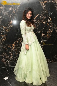 Telugu and Tamil Actress Anjali poses for pictures in a light green dress