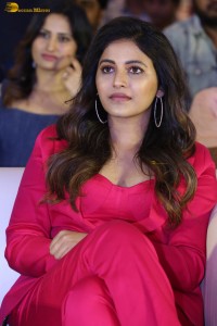 actress Anjali stylish in a red suit at a movie event